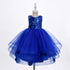 Girls Sequin Floral Tulle Easter & Party Dress – Floor Length Girls Gown 3-12