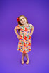 peach-peek-a-boo-short-sleeve-milk-silk-dress Great Lakes kids - Sophia's Style-1