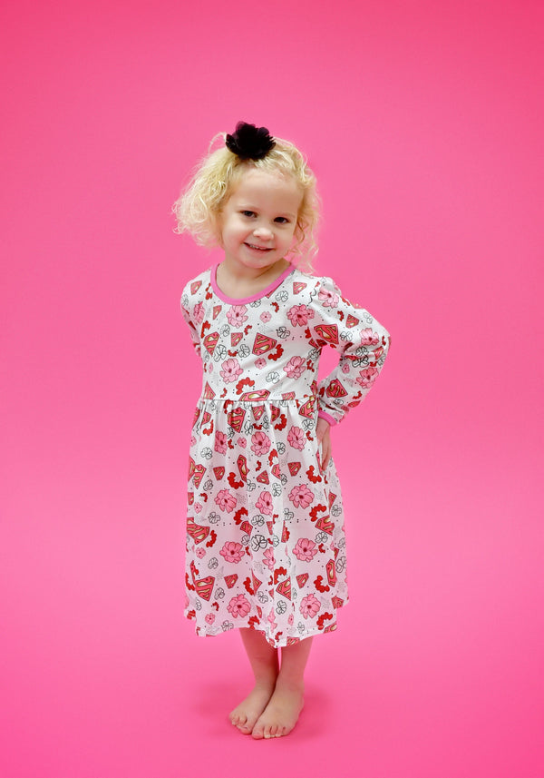 super-valentine-long-sleeve-milk-silk-dress Great Lakes kids - Sophia's Style-1
