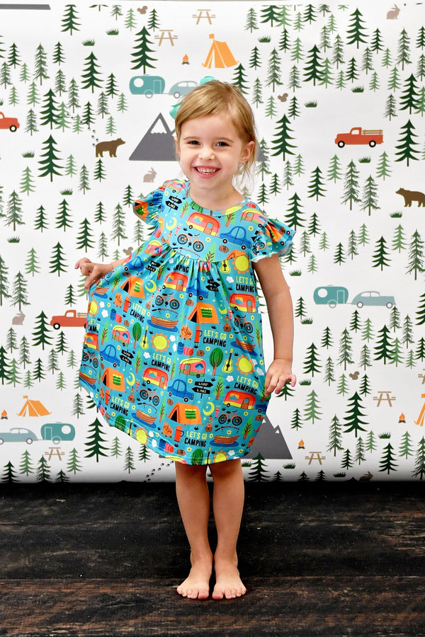 lets-go-camping-milk-silk-flutter-dress Great Lakes kids - Sophia's StyleFlutter Dress-1