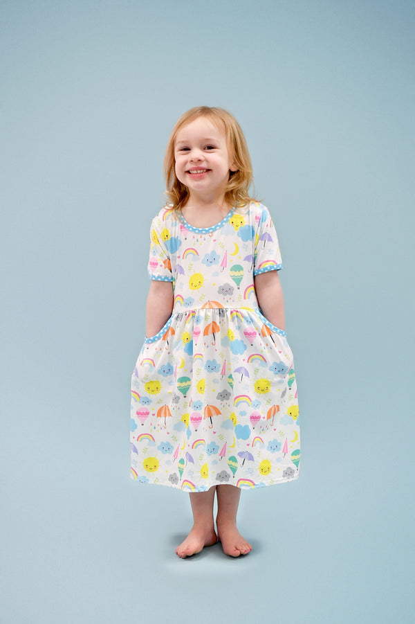spring-friends-short-sleeve-pocket-milk-silk-dress Great Lakes kids - Sophia's Style-1