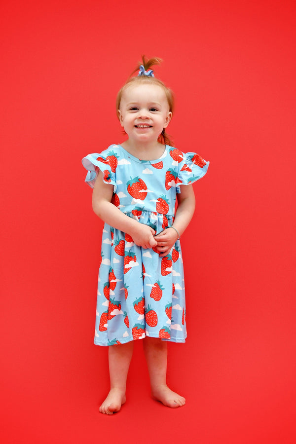strawberry-clouds-long-flutter-milk-silk-dress Great Lakes kids - Sophia's Style-1