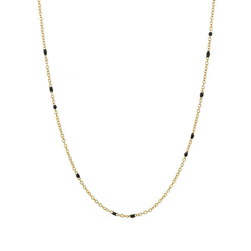 dainty-black-onyx-beaded-link-necklace-Sophia's StyleNecklaces-1