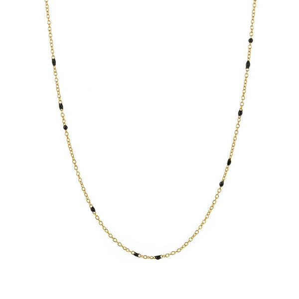 dainty-black-onyx-beaded-link-necklace-Sophia's StyleNecklaces-1