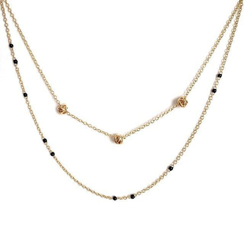 dainty-black-onyx-beaded-link-necklace-Sophia's Style-18