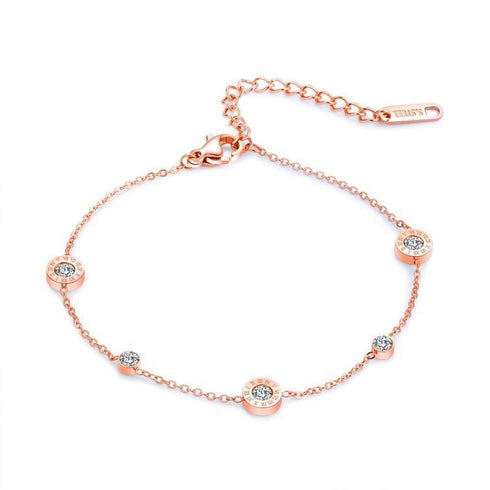 dainty-bracelet-with-five-cubic-zirconia-stones-Sophia's StyleBracelets-1