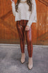 mila-patent-vegan-leather-legging-cognac-snake Buddy Love - Sophia's Style-Mila Patent Vegan Leather Legging - Cognac Snake-Brown-XS-1