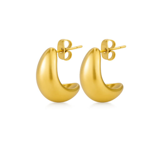 dome-huggie-teardrop-earrings-Sophia's StyleEarrings-1