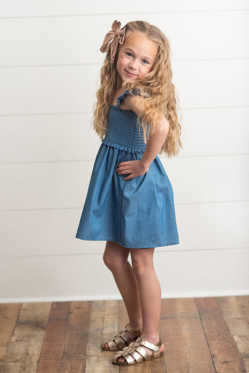 blue-shirred-dress-adorable-sweetness-sophias-styleDresses-1