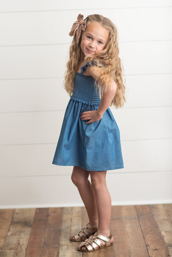 blue-shirred-dress-adorable-sweetness-sophias-styleDresses-1