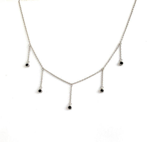 drop-necklace-with-five-cubic-zirconia-stone-Sophia's Style-3