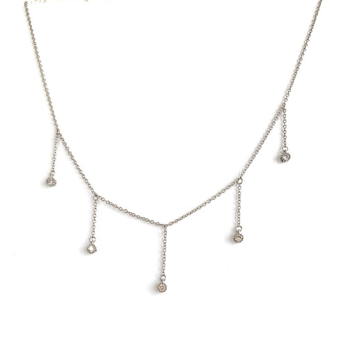 drop-necklace-with-five-cubic-zirconia-stone-Sophia's Style-4