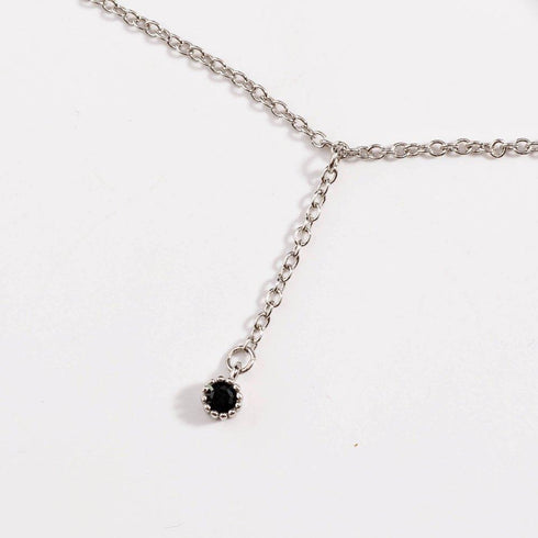 drop-necklace-with-five-cubic-zirconia-stone-Sophia's Style-8