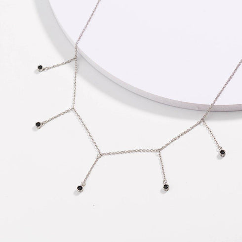 drop-necklace-with-five-cubic-zirconia-stone-Sophia's Style-9