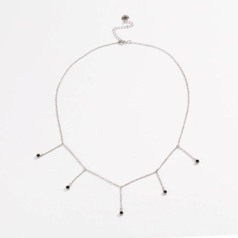 drop-necklace-with-five-cubic-zirconia-stone-Sophia's Style-11