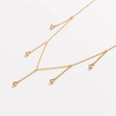 drop-necklace-with-five-cubic-zirconia-stone-Sophia's Style-13