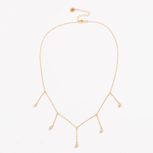 drop-necklace-with-five-cubic-zirconia-stone-Sophia's Style-14