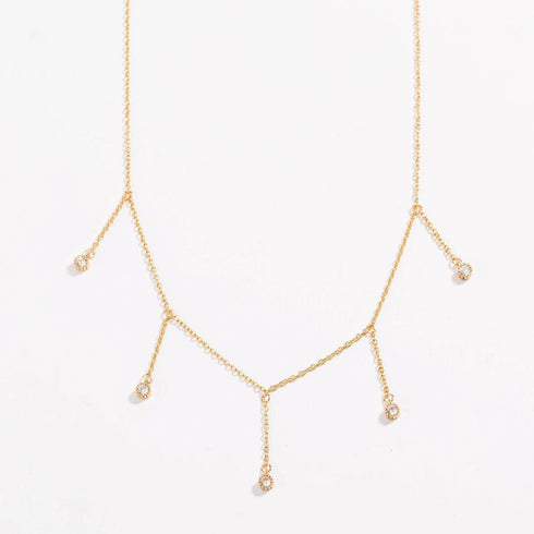 drop-necklace-with-five-cubic-zirconia-stone-Sophia's Style-15