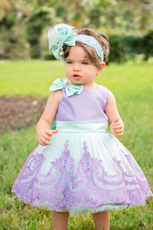 Alana Dress Mint & Lavender