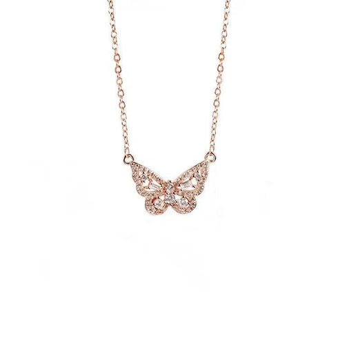 elegant-butterfly-pendant-necklace-with-sparkling-cubic-zirconia-stones-Sophia's StyleNecklaces-1