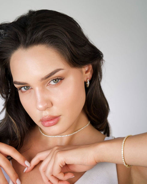 elegant-cubic-zirconia-choker-tennis-necklace-Sophia's Style-2