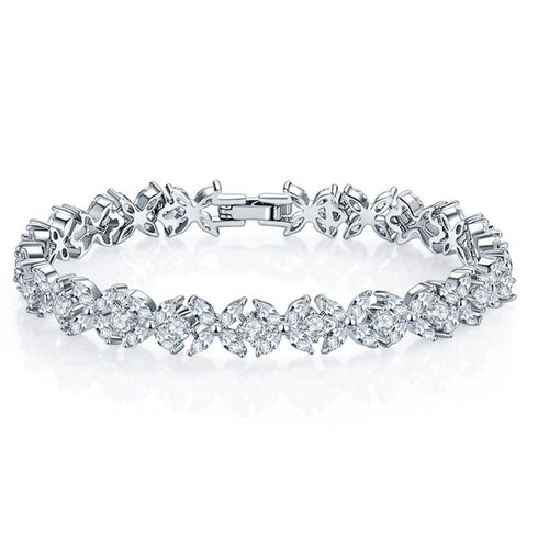 elegant-round-and-marquise-cut-tennis-bracelet-with-aaa-cubic-zirconia-Sophia's StyleBracelets-1