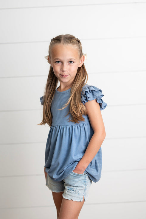 ella-dusty-blue-ribbed-flutter-shirt-oopsie-daisy-sophias-style-3