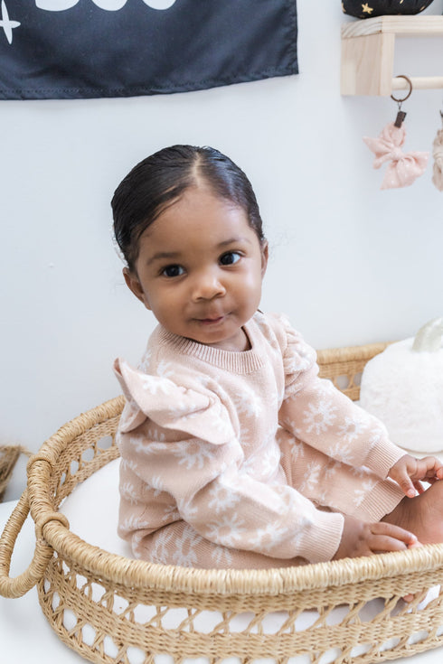 luna-luca-floral-jumpsuit-bow Luna and Luca Newborn Baby Clothes