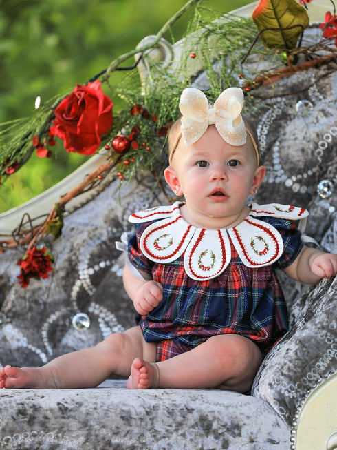 navy-red-christmas-plaid-wreath-baby-girl-bubble-romper-sophias-style-2