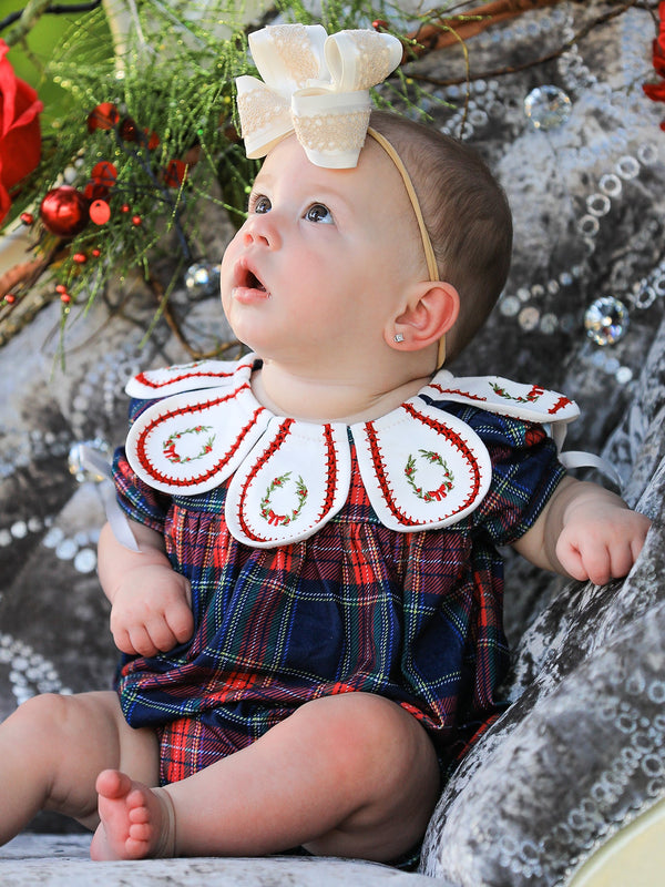 navy-red-christmas-plaid-wreath-baby-girl-bubble-romper-sophias-styleRomper-1