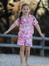 pink-ts-lapel-button-short-sleeve-shorts-pajama-set Rylee Faith Designs - Sophia's StylePajamas-1