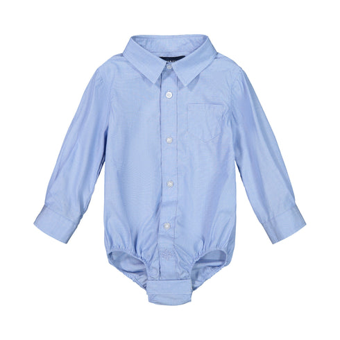 Infant Boy Blue Chambray Button-down Shirtzie®