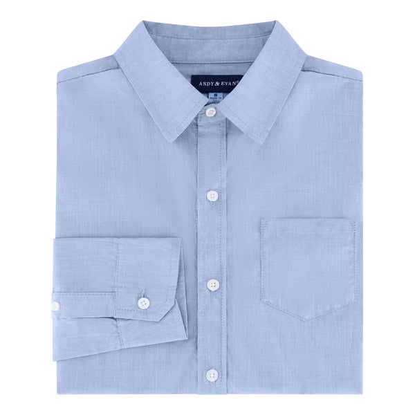 Infant Boy Blue Chambray Button-down Shirtzie®