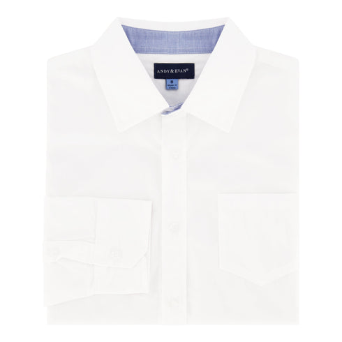 Infant Boy White Poplin Button-down Shirtzie®