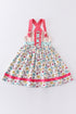 Platinum floral print strap girl dress