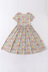 Platinum floral print dress for adult