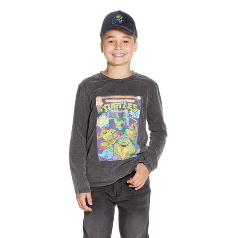 TMNT x Andy & Evan® |Corduroy NYC Ninja Turtle Baseball Cap | Navy