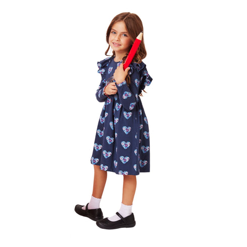 kids-2-6x-navy-heather-printed-jersey-dress-floral-hearts Andy & Evan at Sophia's Style--2