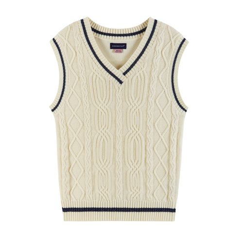 kids-7-14-oversized-cable-knit-sweater-vest-cream Andy & Evan at Sophia's Style-Sweaters-1