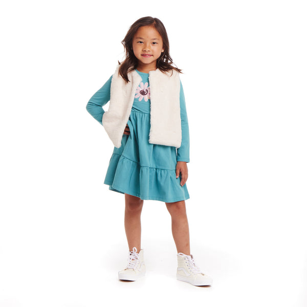 kids-teal-jersey-dress-faux-fur-vest-set-rainbow-graphic Andy & Evan at Sophia's Style--2