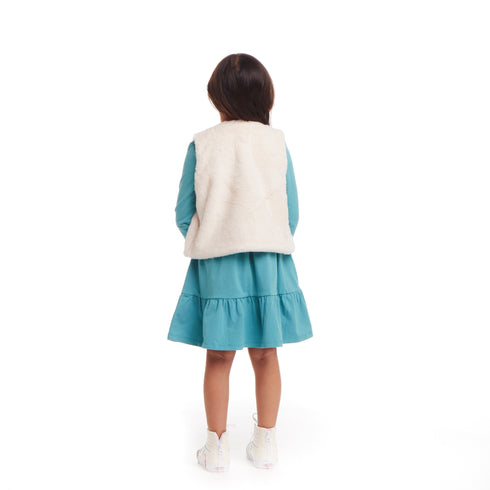 kids-teal-jersey-dress-faux-fur-vest-set-rainbow-graphic Andy & Evan at Sophia's Style--3