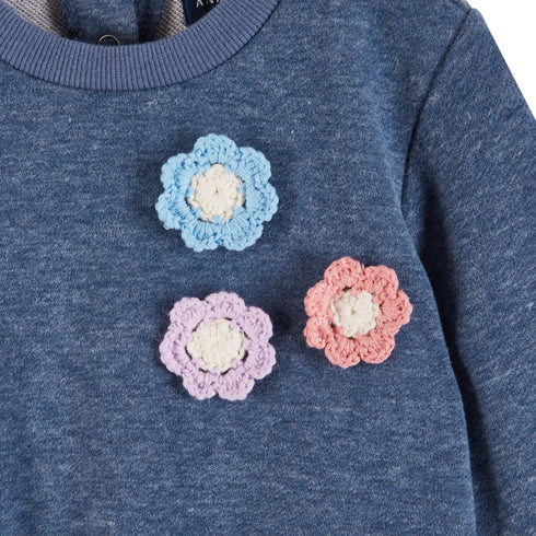infant-terry-crewneck-dress-set-navy-heather-flowers Andy & Evan at Sophia's Style--7