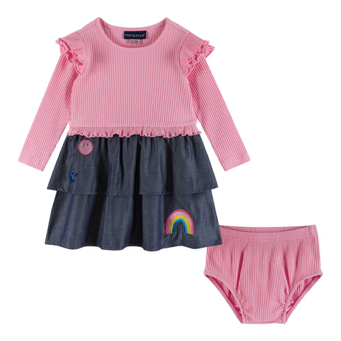 infant-smiles-sunshine-dress-chambray-skirt Andy & Evan at Sophia's Style-Dress-1