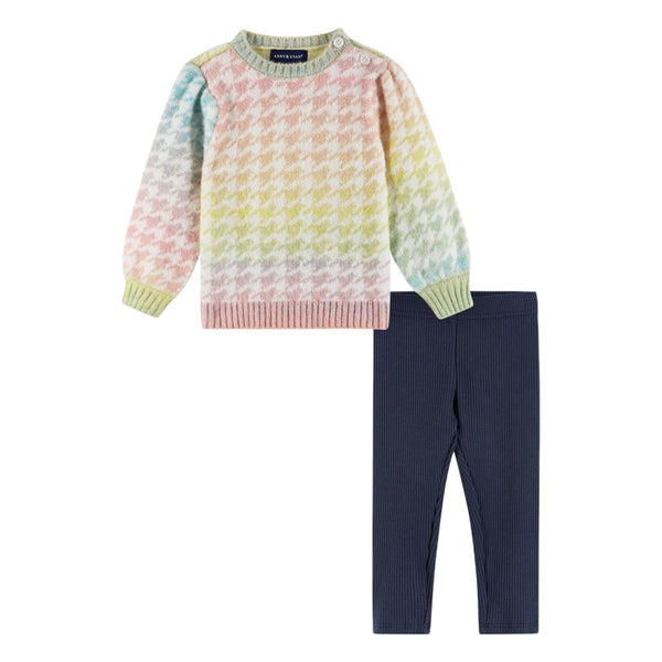 infant-6-24m-sweater-legging-set-ombre-rainbow-houndstooth Andy & Evan at Sophia's Style-Sweater Set-1