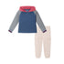 kids-hooded-colorblocked-jersey-tee-jogger-set-red-navy-heather-grey Andy & Evan at Sophia's Style-Tee Shirt Set-1