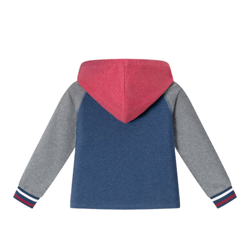 kids-hooded-colorblocked-jersey-tee-jogger-set-red-navy-heather-grey Andy & Evan at Sophia's Style--7