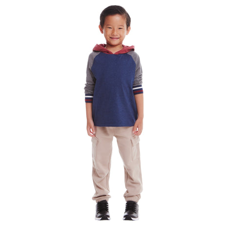 kids-hooded-colorblocked-jersey-tee-jogger-set-red-navy-heather-grey Andy & Evan at Sophia's Style--2