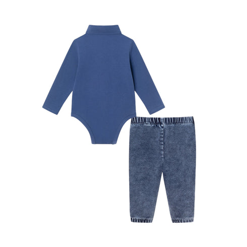 infant-2-piece-suspender-shirtzie®-faux-denim-terry-pant-set-navy Andy & Evan at Sophia's Style--2