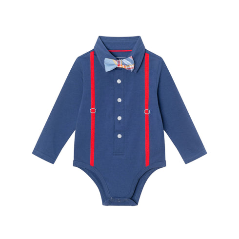 infant-2-piece-suspender-shirtzie®-faux-denim-terry-pant-set-navy Andy & Evan at Sophia's Style--4