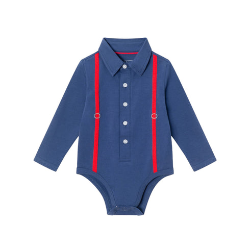 infant-2-piece-suspender-shirtzie®-faux-denim-terry-pant-set-navy Andy & Evan at Sophia's Style--8